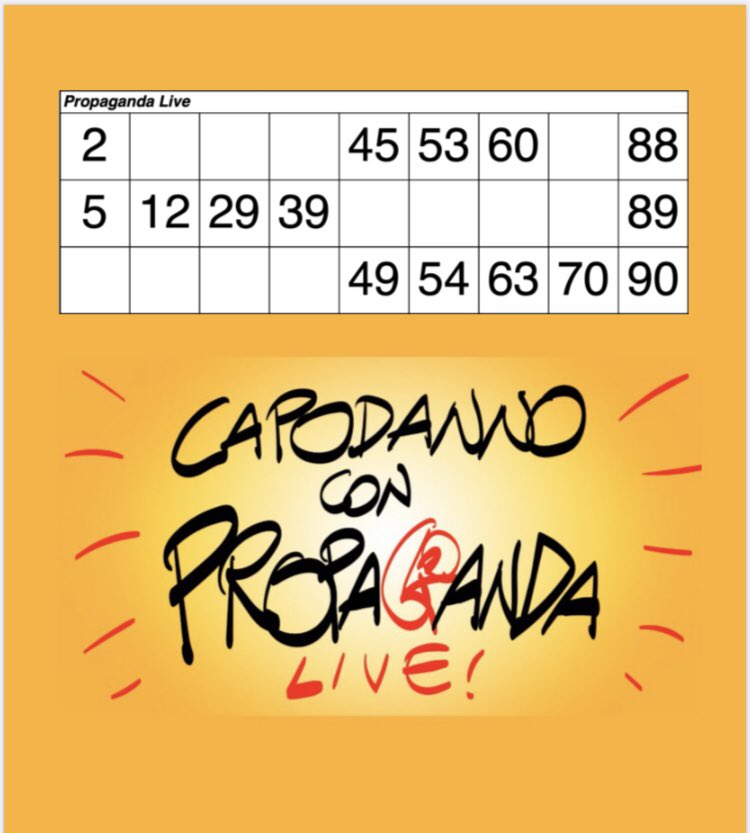 aleciarravano's tweet photo. #propagandalive #propagandatombola https://t.co/OPKB0YyVbJ