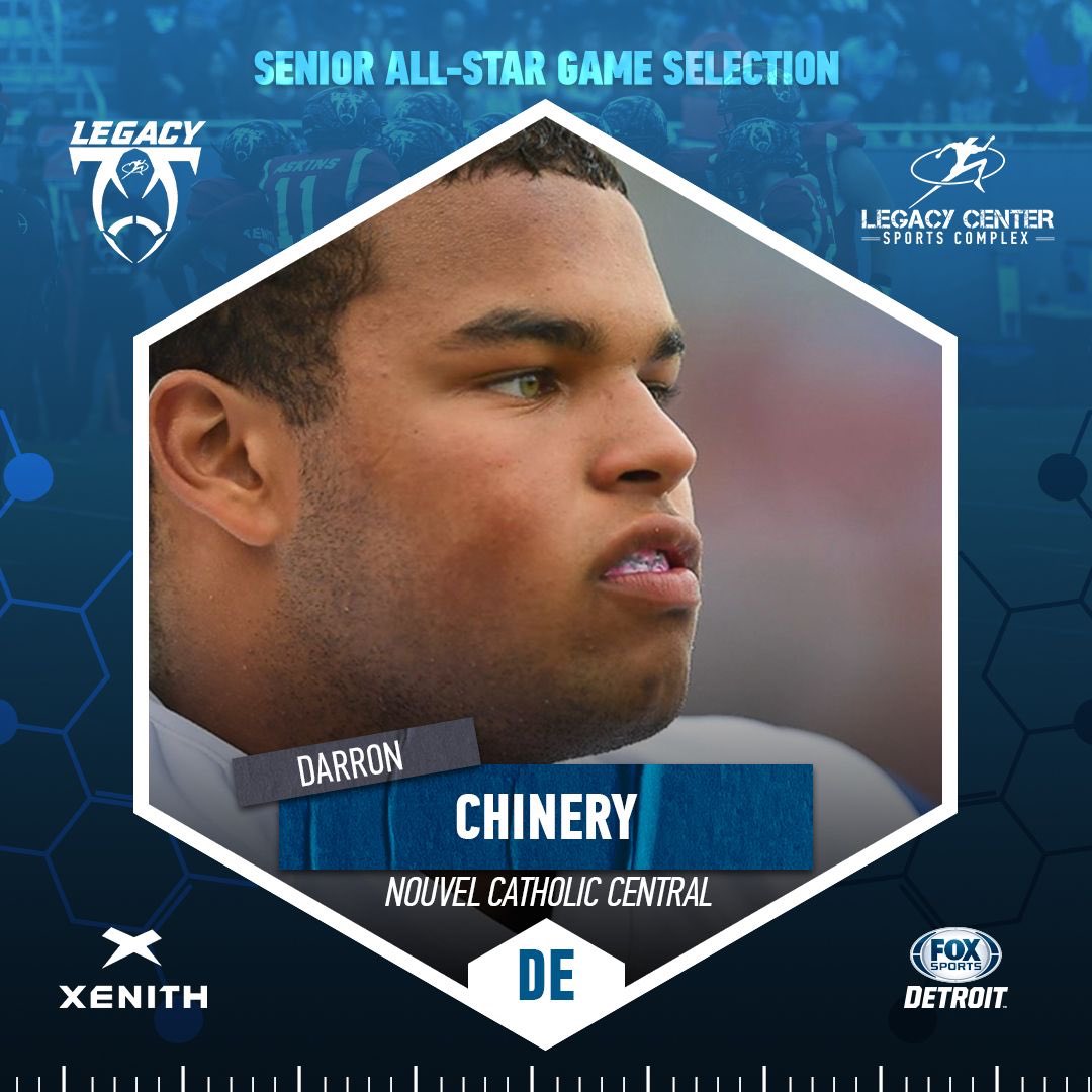 Congrats <a href="/aaronmass734/">aaron mass</a> &amp; <a href="/DarronChinery/">Darron Chinery</a> on your Selection to the 2020 <a href="/xenith/">Xenith</a> Senior All Star Game powered by Legacy Football. This is a great honor &amp; testament to your High School football Career. Continue to Leave Your Legacy. #JoinTheMovement #Legacy <a href="/FOXSportsDet/">@BallySportsDET</a> <a href="/Adidas/">adidas</a>