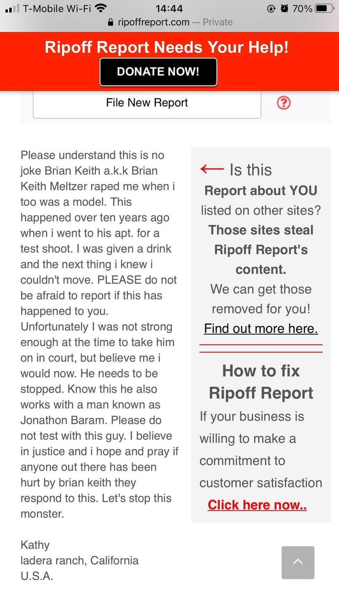 multiple reports of him today