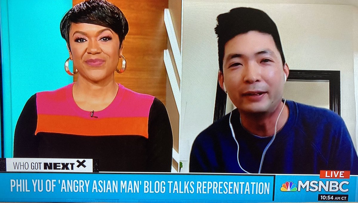 aaldef's tweet photo. Nice! Phil Yu talks to @TiffanyDCross about his @angryasianman blog, his #AllTheAsiansOnStarTrek and #TheyCallMeBruce podcasts, and an upcoming book on #CrossConnection @MSNBC https://t.co/5uoaDN8YPs