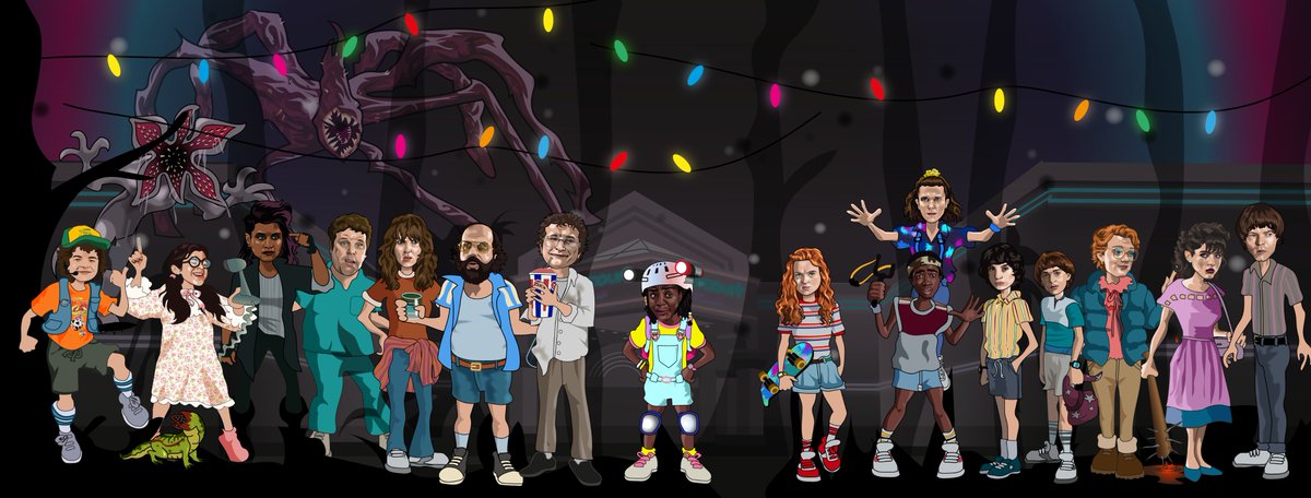 ianvincible's tweet photo. Day 19 - Hey Nerds! Commence "Operation Child Endangerment!" My personal favourite, Erica.
#StrangerThings #StrangerChristmas #EricaSinclair #Advent #Illustration #OperationChildEndangerment #Nerds https://t.co/YNSY6Gaq5q