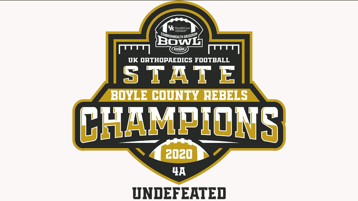 BCRebelFootball's tweet photo. The Boyle County Rebels are the Class 4A State Champions with an OT win against Franklin Co!
Big Rebel Nation we need your support! The Quarterback Club will be selling apparel that will help us buy our state rings!
#againstallodds https://t.co/qjp3mqr2cd