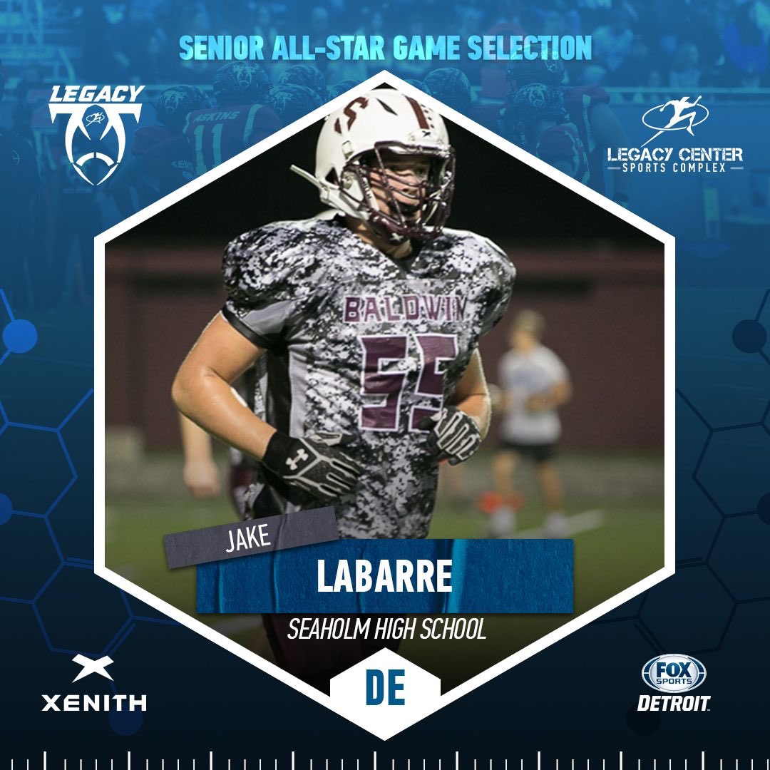 LegacyMI_FBall's tweet photo. Congrats @JakeLaBarre &amp; @NickNoel81 on your Selection to the 2020 @xenith Senior All Star Game powered by Legacy Football. This is a great honor &amp; testament to your High School football Career. Continue to Leave Your Legacy. #JoinTheMovement #Legacy @FOXSportsDet @Adidas https://t.co/9HCEd15Fpg