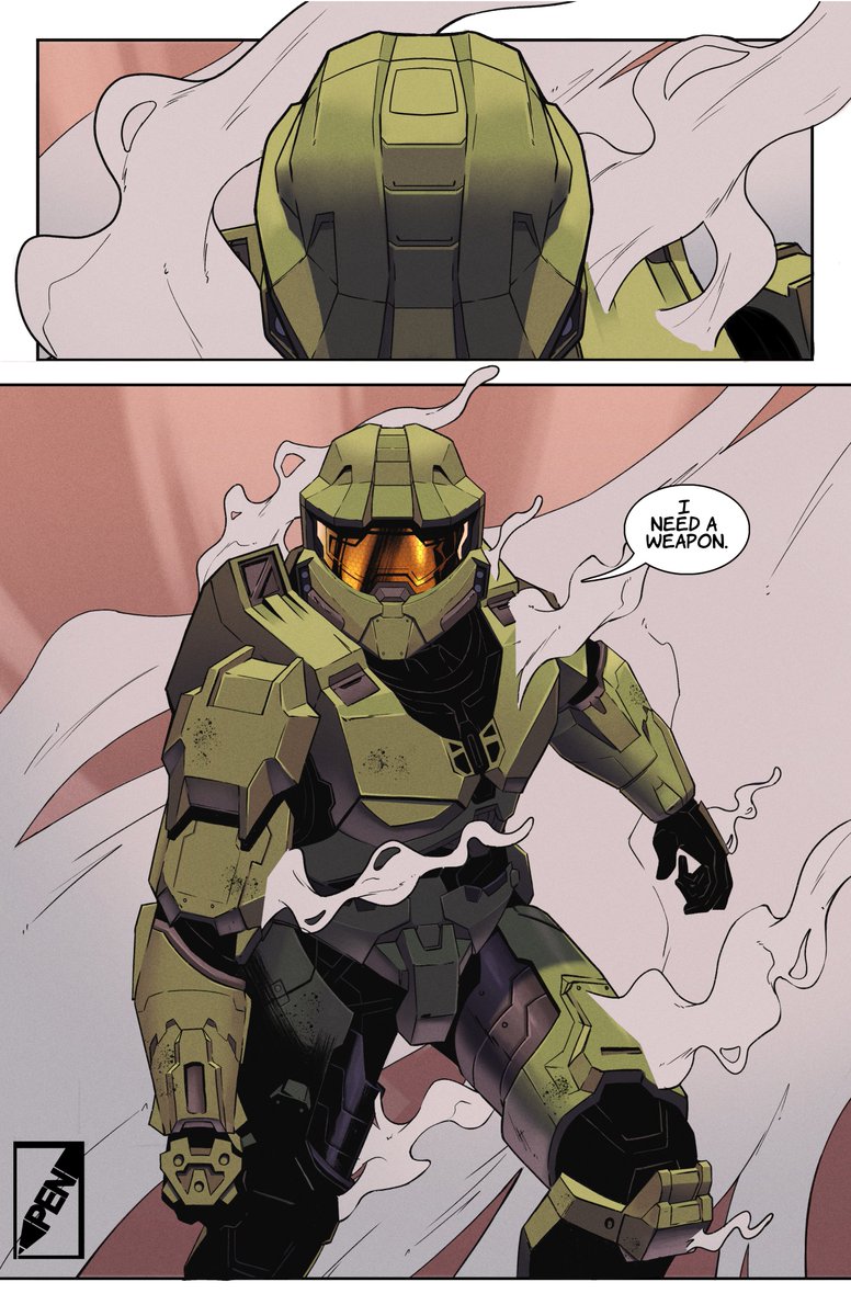 That1Pen's tweet photo. "The Master Chief Arrives To The Island"

[2/2]
#Fortnite #Halo #FortniteSeason5 #FortniteArt https://t.co/aMWphoiqFe