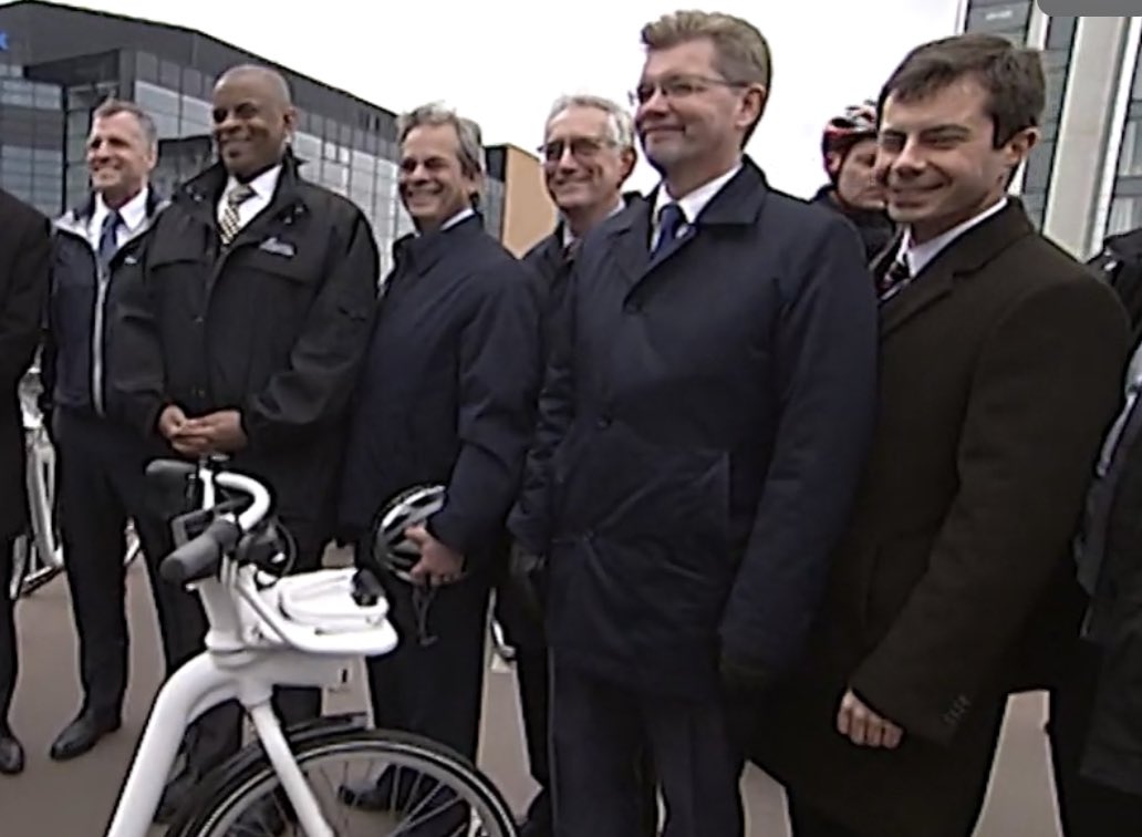 rufusgifford's tweet photo. True story: 1st time I met @PeteButtigieg it was in Copenhagen in 2016. Part of a delegation of Mayors with Sec of Transportation to study Danish bike culture in hopes of bringing it home. 

He’s our next Sec of Transportation. Let’s get Americans cycling. 🇺🇸🇩🇰🚴 https://t.co/QkfxO624Ky