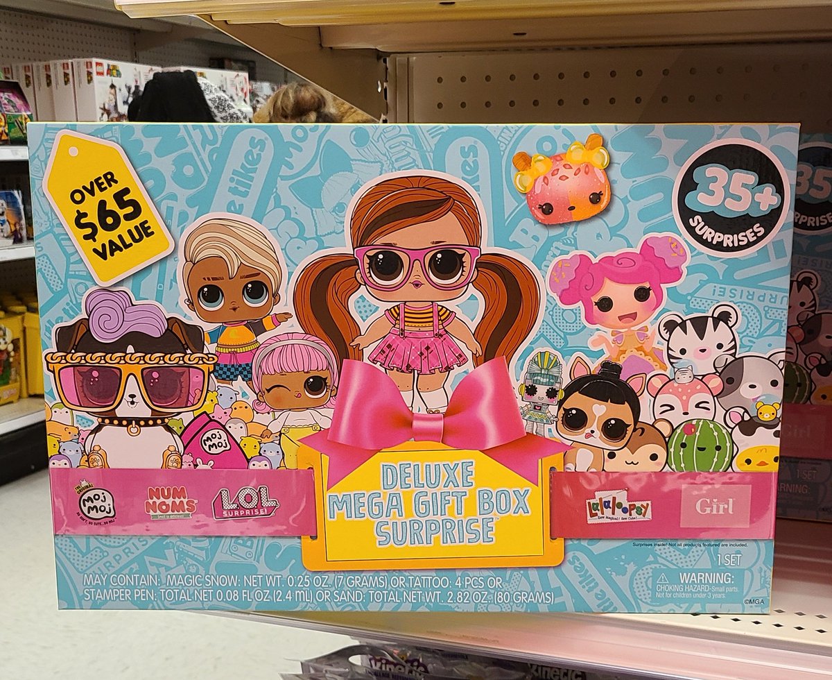 Have you seen this DELUXE MEGA Surprise Gift Box from <a href="/MGAEnt/">MGA Entertainment</a>! 😱 This HUGE box literally stopped me in my tracks. It has our faves #lolsurprise #numnoms #lalaloopsy #mojmojsquishy #whosthatgirl