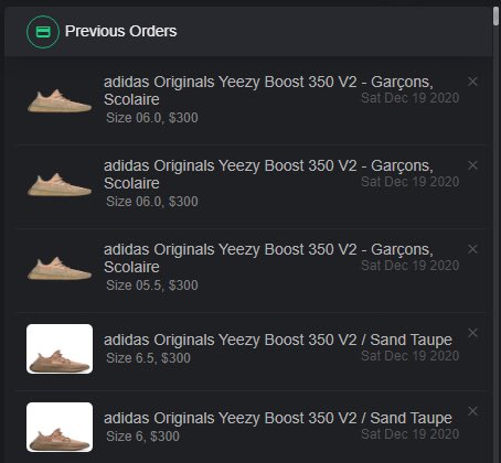 Crazy day today! Hit a little bit of everything 🙏🏽 Group - @AMNotifyCA RIP Bot - @wrathsoftware @The_Shit_Bot Proxies @cookieproxies @slashproxies RIP BOTH Nike accts - @ZTAccounts @NikeProvider both COOKING Thanks mates ❤️