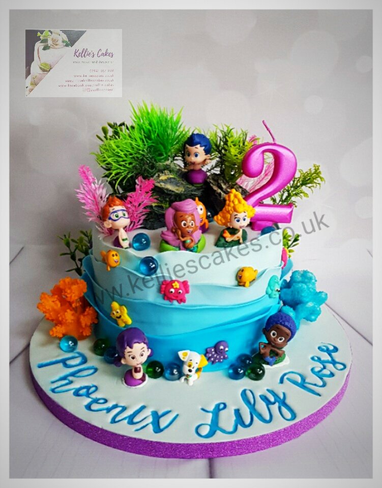 Bubble Guppies vanilla cake for a 2nd birthday #cakebaker #gantshill #childrenscakes #2ndbirthday