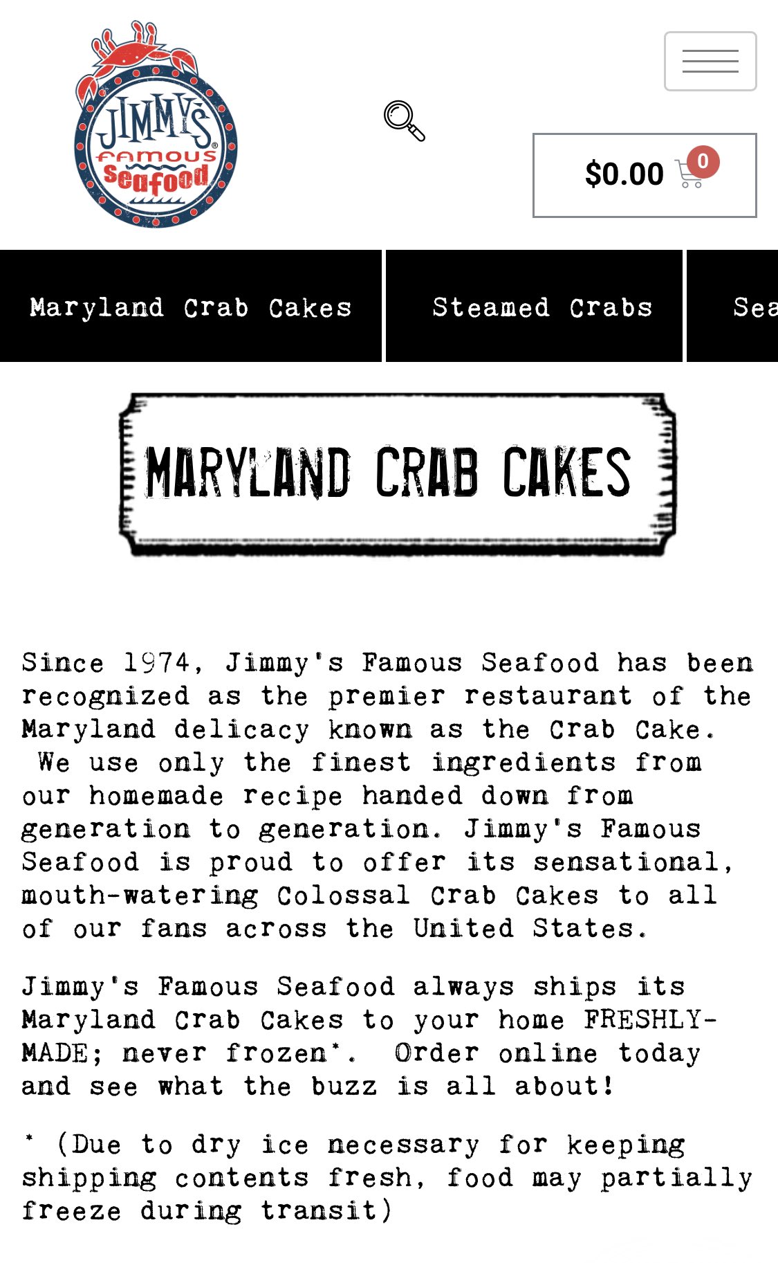 gerber steamed crabs