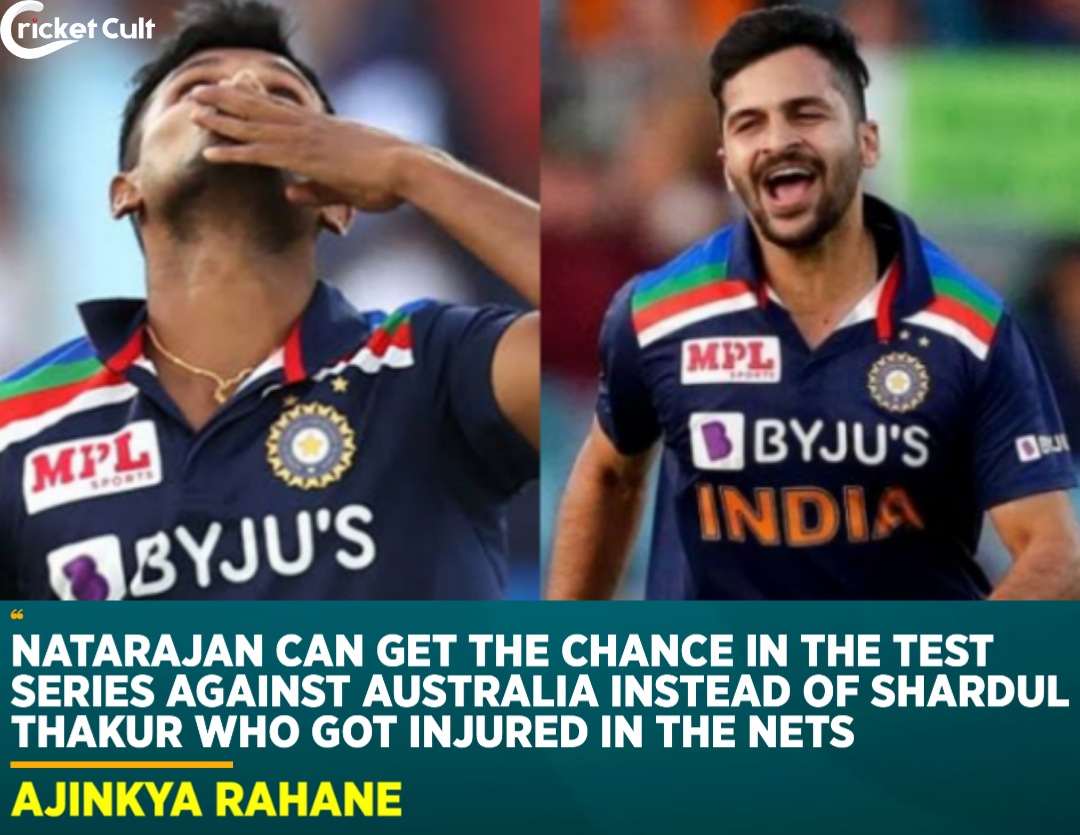 CultCricket's tweet photo. Will Natarajan get the nod for his test debut?
#natrajan #shardulthakur #ajinkyarane #buddingcricketer #indiancricket #cricketculture https://t.co/xVNSe5ADdM