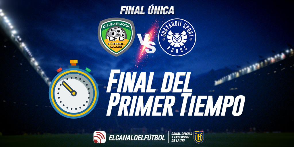 ElCanalDFutbol's tweet photo. FINAAAAAAAAAAAAL DEL PRIMER TIEMPO: 

@Cumbaya_Oficial 0
 
@GuayaquilSport 1 (Washington Vera)

FINAL ÚNICA | #SegundaxECDF https://t.co/VFHkgWWQgy