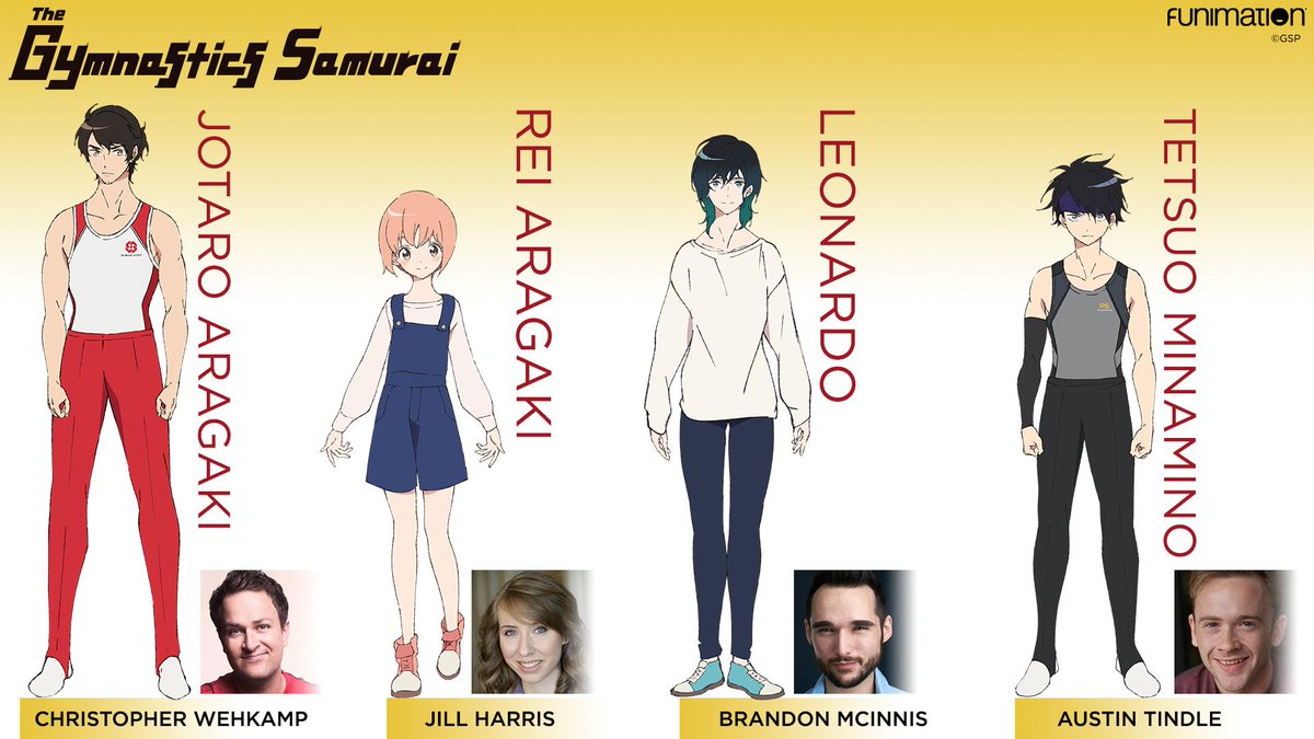 Funimation On Twitter Have You Checked Out The Dub For The Gymnastics Samurai Yet With A Cast Like This You Won T Want To Miss It Jotaro Chriswehkamp Rei