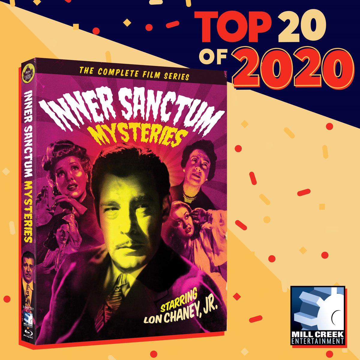 AllianceHomeEnt's tweet photo. The INNER SANCTUM MYSTERIES film is here! All 6 films in the series + new bonus features available now! Darkness…death…dementia awaits!  Order today!  
Amazon: https://t.co/8DhtyqxXGG 
DeepDiscount: https://t.co/giNSRkyKFf
#2020Top20 #Bluray #innersanctum #radiomysteries https://t.co/JqEkw5N4Kf