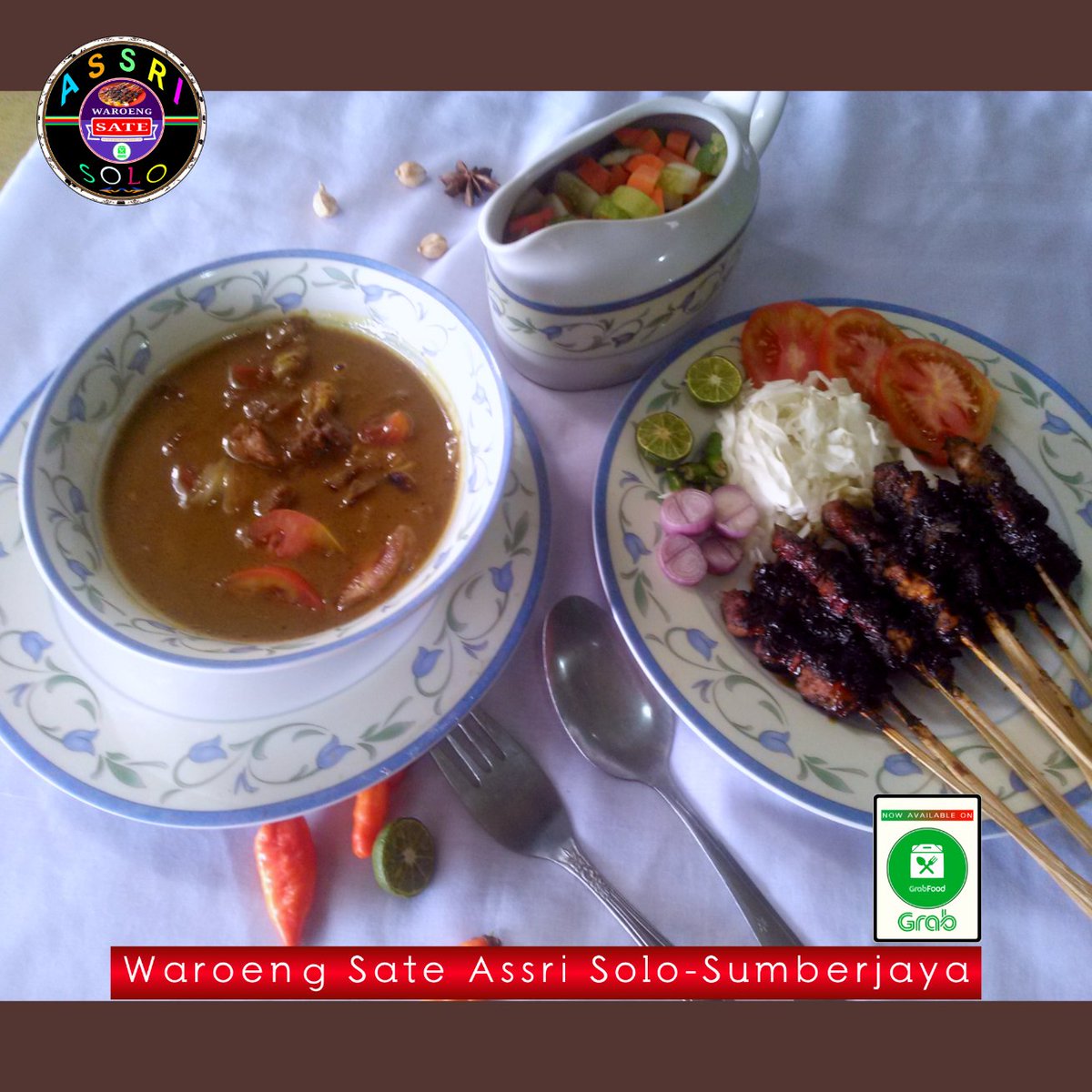 s_assri_solo's tweet photo. nikmati sajian kuliner sate khas Solo
#grabfood #Grab #Ngegrabfood #grabmerchant
#kulinerbekasi
https://t.co/sFK5JXyVCd https://t.co/mNKjR2ZAYz