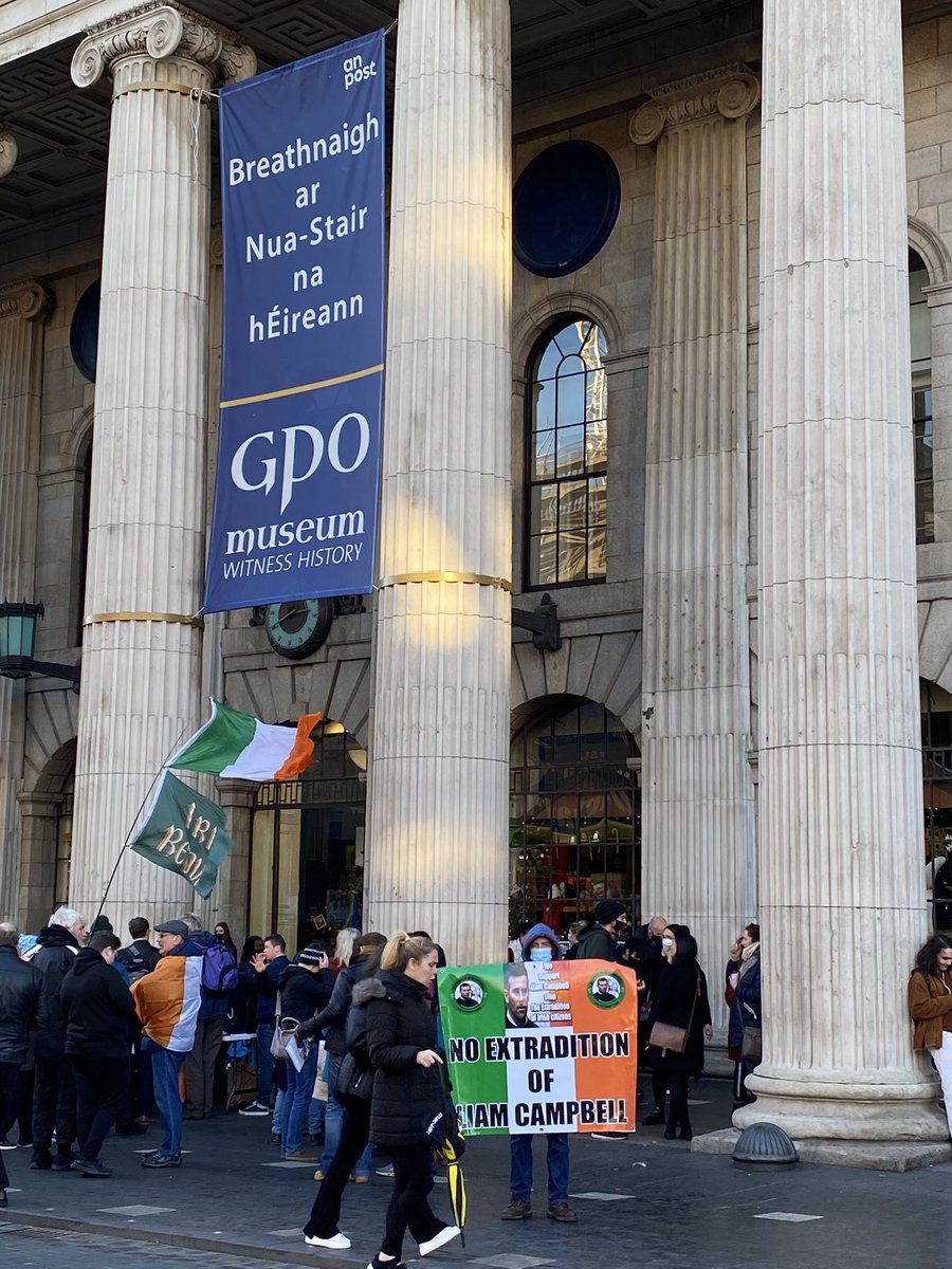 Rights4Liam's tweet photo. “No Extradition of Liam Campbell to Lithuania” was the message in Dublin today. Great support from the people supporting the Human Rights of an Irish citizen. #HumanRightsViolations https://t.co/C51RQGZcCi