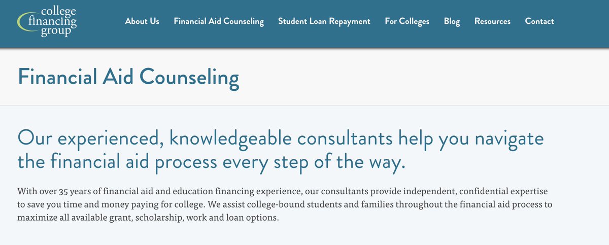 Financial aid consultants.. Remember the guardianship story out of Illinois?