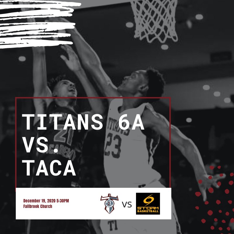 LegacyTitansMBB🏀 (@mbbtitans) on Twitter photo GAME DAY!! <a href="/ExposureOtr/">OTRExposure</a> #ChristmasCrossover
@TACA_Basketball
vs.
<a href="/MbbTitans/">LegacyTitansMBB🏀</a>
5:30 pm FALLBROOK CHURCH GAME DAY!! <a href="/ExposureOtr/">OTRExposure</a> #ChristmasCrossover
@TACA_Basketball
vs.
<a href="/MbbTitans/">LegacyTitansMBB🏀</a>
5:30 pm FALLBROOK CHURCH