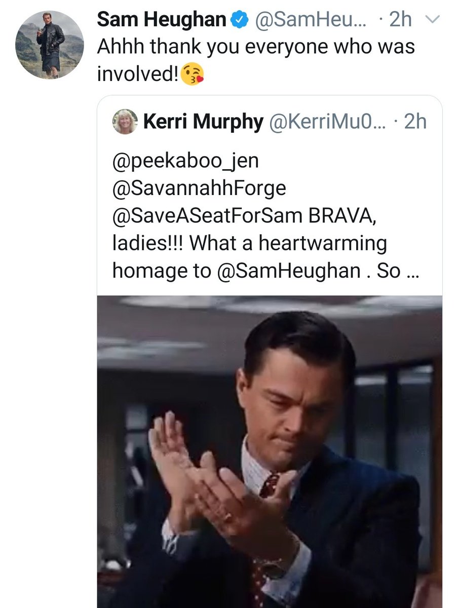 This Saturday is the  @SaveASeatForSam day!! The show day! The day Sam and we, all the fans, saw the show Sav and Tash were working on for months! And wow!! what an amazing show that was!! Congrats again on the amazing gift! We were happy, Sam was happy and grateful! #SamHeughan