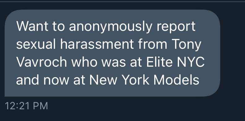 starting a twitter thread of people to avoid in the modeling industry. if you follow any of these people or are working for them i highly suggest you take these messages into consideration