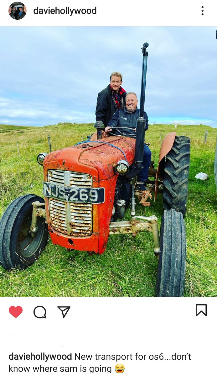 Tuesday started with a beautiful JAMMF and Ian painting and a funny IG post by  @daviehollywoody about a new transport for OL Ssn 6. So good!  Love, love, love it! #SamHeughan #DavidStewart  #StevenCree