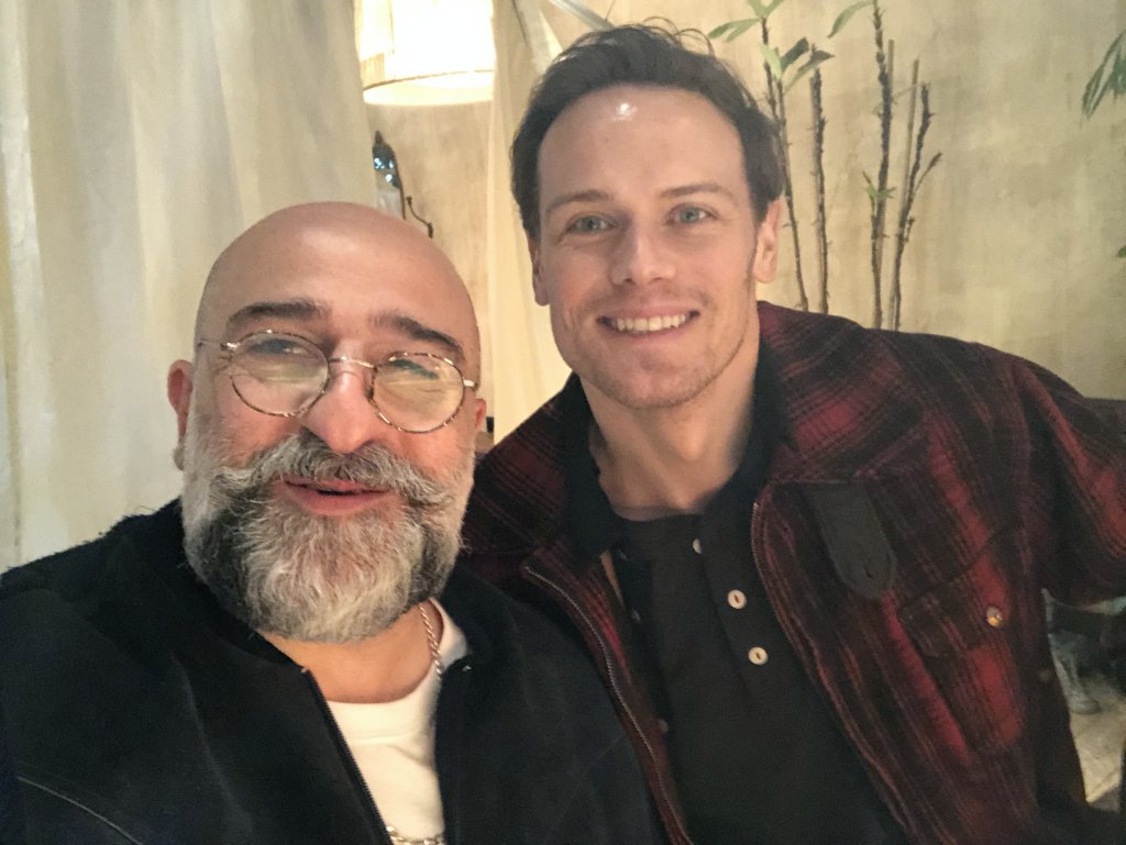 Tuesday went on with another funny post from  @omid9, Sam's costar on  #TextForYou ! Great actors, even greater persons and ohhh so funny! Can't wait to see this movie!! #SamHeughan #OmidDjalili Omid Djalili