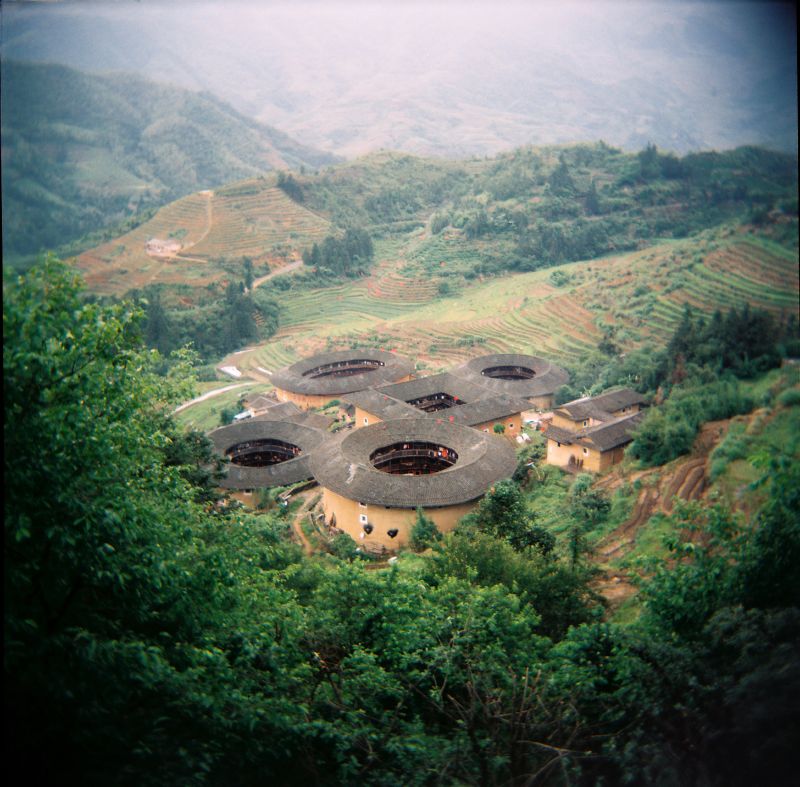 6. And one of my absolute favourites: The Fujian Tulou, Chinese fortified earth buildings (12th–20th cent.), mostly circular or rectangular in configuration, five stories high & capable of housing up to 800 people