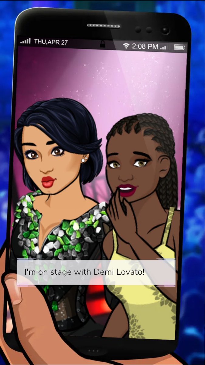 sithslarson's tweet photo. I got a photo on stage with Demi Lovato! #episode #demipathtofame https://t.co/lF0Hhj5SnF https://t.co/qYg5vKAShV
