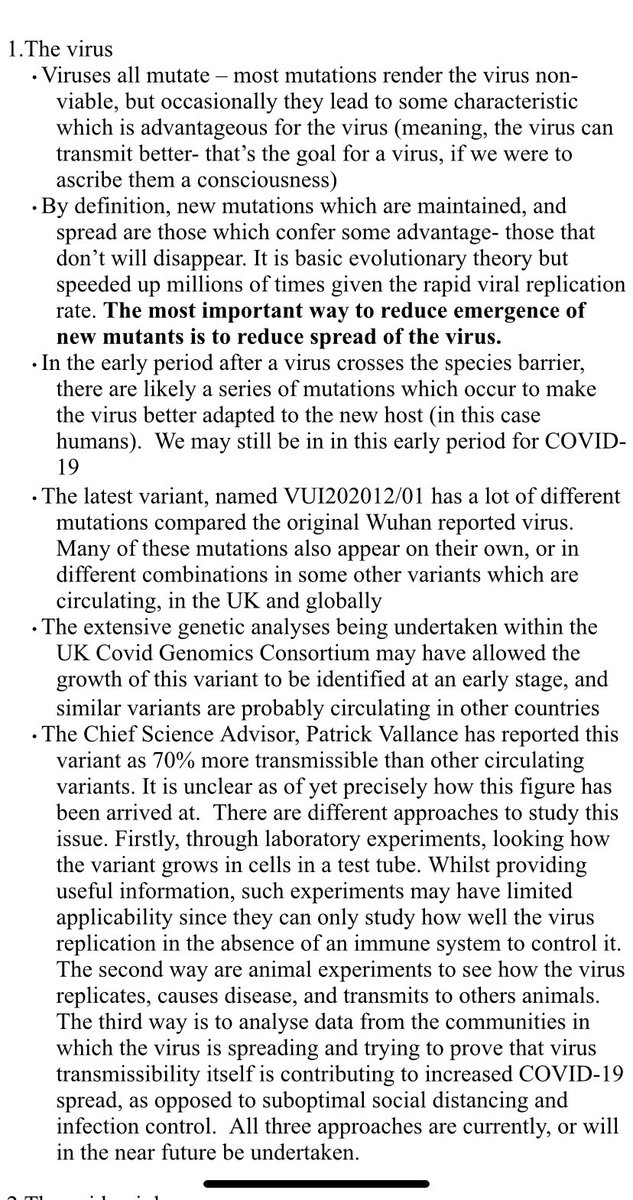 NEW: Independent SAGE has prepared a briefing note on the new mutation.

‘The most important way to reduce emergence of new mutants is to reduce spread of the virus’

1/
