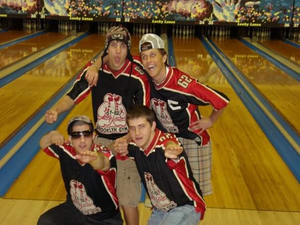VeganBrisket's tweet photo. Throwback to when we were in hs and in a bowling league with 12 year olds. #Gutterballz https://t.co/1Ff32oMB5n