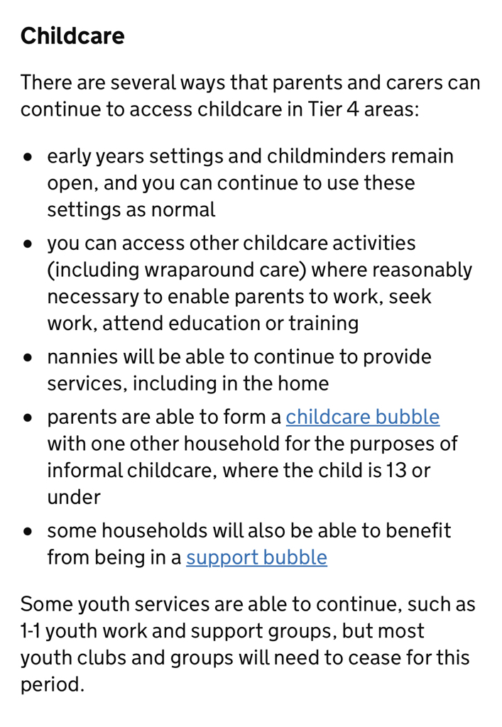 stellacreasy (@stellacreasy) on Twitter photo Being asked by lots of people about if their informal childcare bubbles can still operate on Christmas Day- says for tier 4 that they can continue but trying on here to get <a href="/NadineDorries/">Rt Hon Nadine Dorries</a> <a href="/MattHancock/">Matt Hancock</a> <a href="/DHSCgovuk/">Department of Health and Social Care</a> <a href="/Helen_Whately/">Helen Whately MP</a> to confirm this is case? RT if you want to know too! Being asked by lots of people about if their informal childcare bubbles can still operate on Christmas Day- says for tier 4 that they can continue but trying on here to get <a href="/NadineDorries/">Rt Hon Nadine Dorries</a> <a href="/MattHancock/">Matt Hancock</a> <a href="/DHSCgovuk/">Department of Health and Social Care</a> <a href="/Helen_Whately/">Helen Whately MP</a> to confirm this is case? RT if you want to know too!