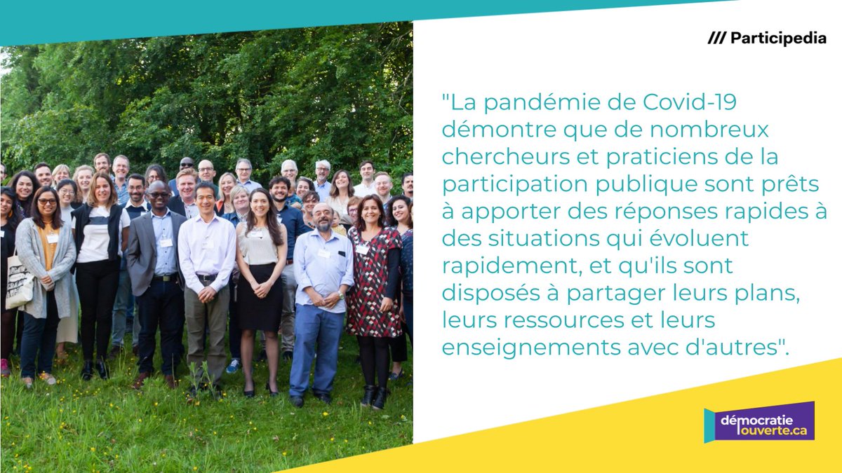OpenDemocracy.ca | Démocratieouverte.ca (@opendemocracyca) on Twitter photo Chercheurs, décideurs politiques, praticiens et citoyens en prennent note ! <a href="/Participedia/">Participedia</a> est un réseau mondial et une plateforme de crowdsourcing avec plus de 1700 études de cas sur la participation publique et les innovations démocratiques. buff.ly/2WoSy55 Chercheurs, décideurs politiques, praticiens et citoyens en prennent note ! <a href="/Participedia/">Participedia</a> est un réseau mondial et une plateforme de crowdsourcing avec plus de 1700 études de cas sur la participation publique et les innovations démocratiques. buff.ly/2WoSy55