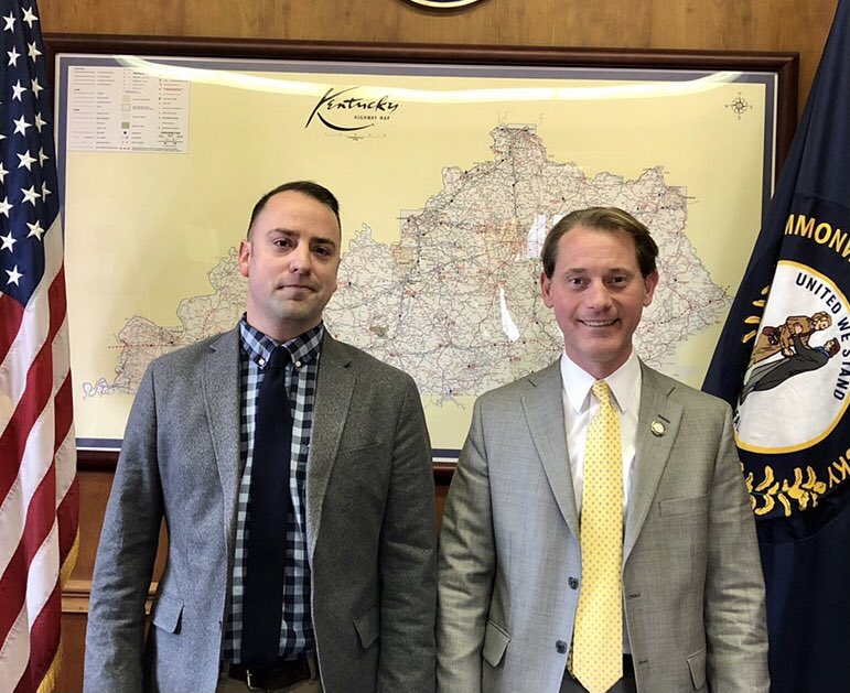 Had a great conversation with Secretary of State and fellow election enthusiasts Mike Adams yesterday at the Capital. ALWAYS meet your hero’s <a href="/KYSecState/">Michael Adams, KY Secretary of State</a>