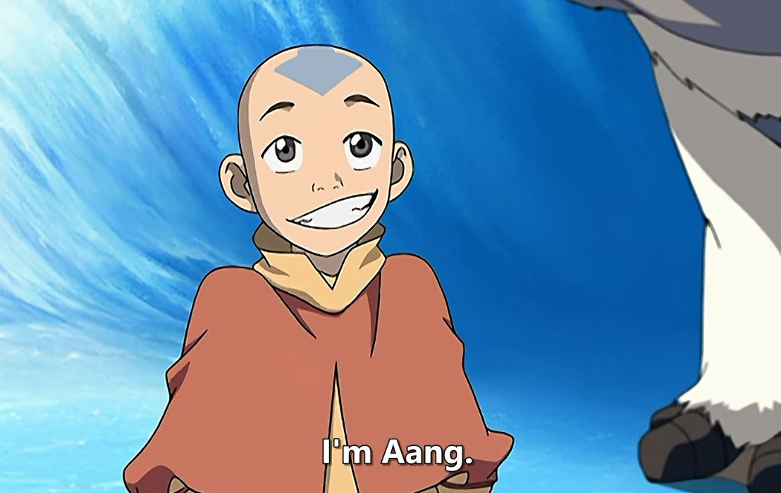 Aang's name may sound like one syllable, but they actually picked two Chinese characters to represent it! 安昂, Peaceful and SoaringI won't nitpick the names or read into them too much bc it's clear they picked the names based on sound first and THEN assigned Chinese characters