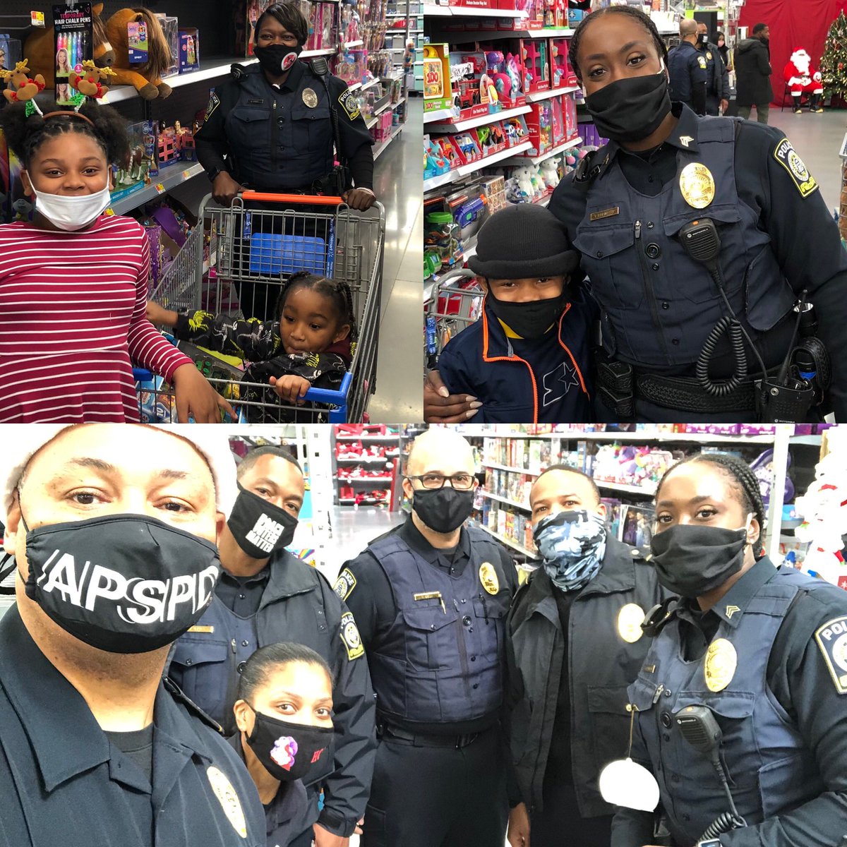 APSPD Officers had a great time today shopping with the kids at the Fulton FOP Lodge Kids & Cops Christmas. Seeing the smiles of so many @apsupdate scholars and other kids was good for the soul!!