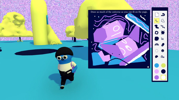 ART SQOOL ($3.49) - "make art, achieve creative fulfillment, that's art sqool babie!". on an abstract candy coated colored world, wander around, make art, and have it graded by an AI! walk, draw, and graduate ART SQOOL!  https://glander.itch.io/art-sqool&nbsp;