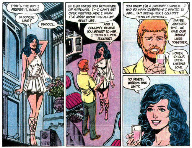 New Teen Titans was horny as fuck, the comic was not afraid to touch sexuality, one of the main plots of it is Robin need to accept he's attracted to Starfire. and Starfire is portrayed as a positive person along with others in this comic.