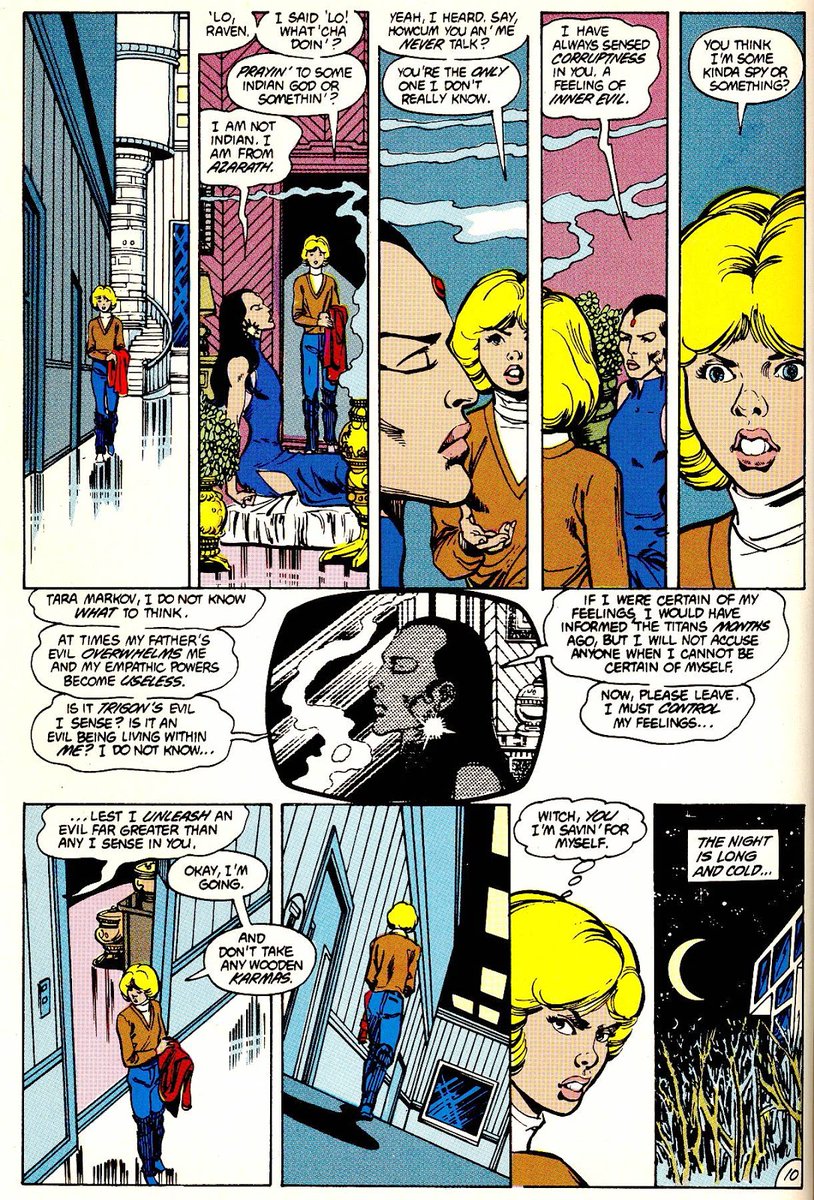 Sex was never an indicator someone was evil in this comic, in fact that seems like the comic was mostly about sexuality being fine for adults and just part of life. Terra evil came from how powerful she was and how much she was betraying the team.