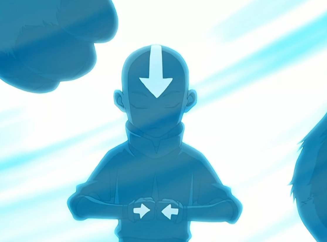 Another fun fact from the artbook: Aang wasn't frozen solid in the ice, but hovering in a sphere of energyThen Korra lore had it so sustaining this state for 100 years drastically shortened his lifespan and caused him to die at biologically 66 years old : (