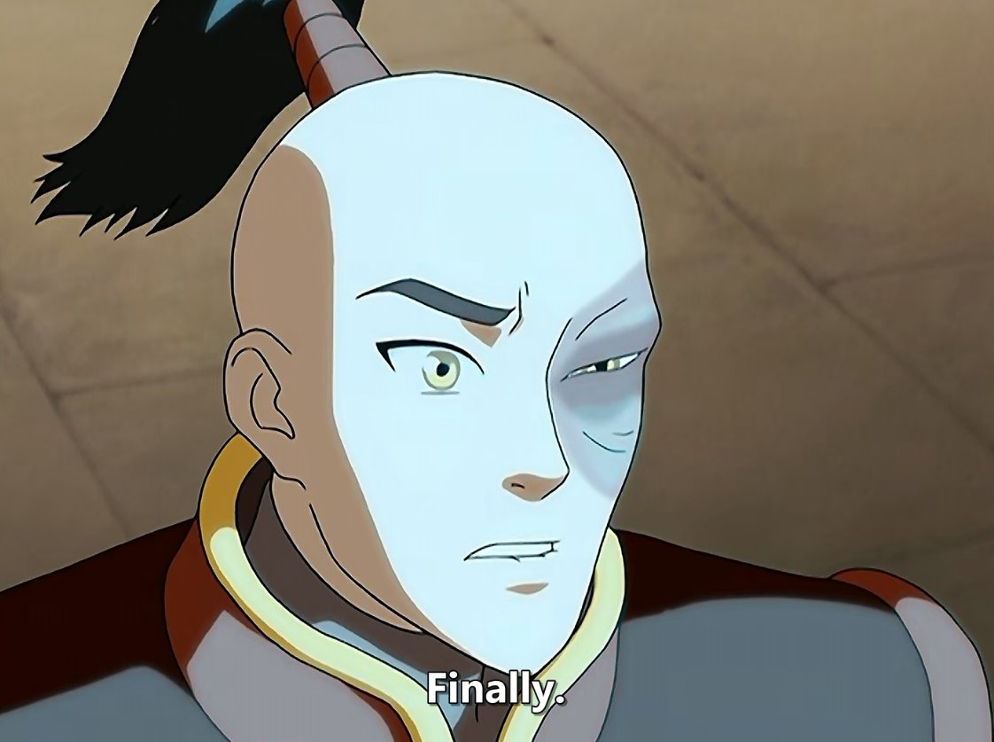 HI, ZUKO'S HERENEW LORE FROM THE RECENT KYOSHI NOVELS BY FC YEE!! His hair is so weird here bc losers of Agni Kais who are spared from death must shave all their hair except their topknot. SO THIS IS RETROACTIVELY A HAIRSTYLE OF SHAME THAT ZUKO'S WEARING EVERYWHERE LOOOOL