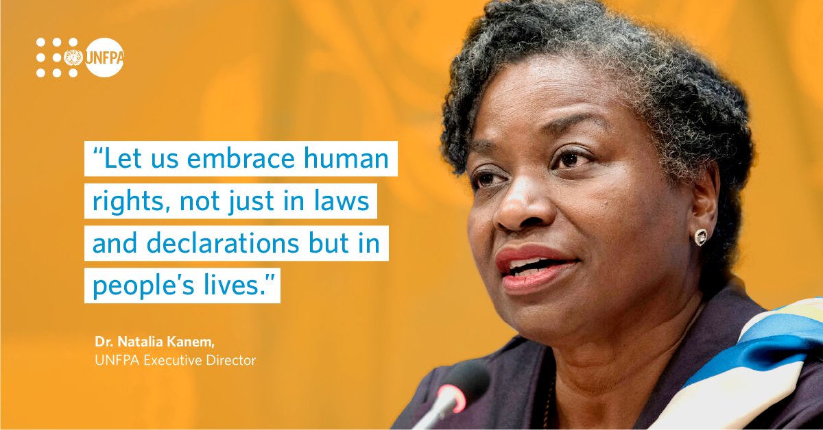 UNGeneva's tweet photo. "Let us embrace human rights, each of us, and not just in laws and declarations, but in people’s lives." -- @Atayeshe

🟠 Stand up against inequality
🟠 Stand up for the most vulnerable
🟠 Stand up because that is your right

https://t.co/liatm7f9lb
#StandUp4HumanRights https://t.co/dXrjUtuIyw