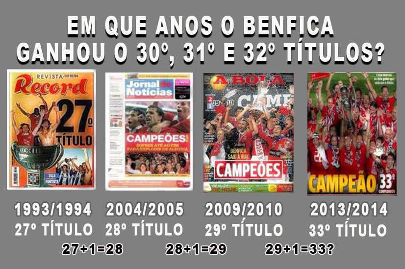 Só para recordar que o Sporting reivindica 4 títulos de campeão...