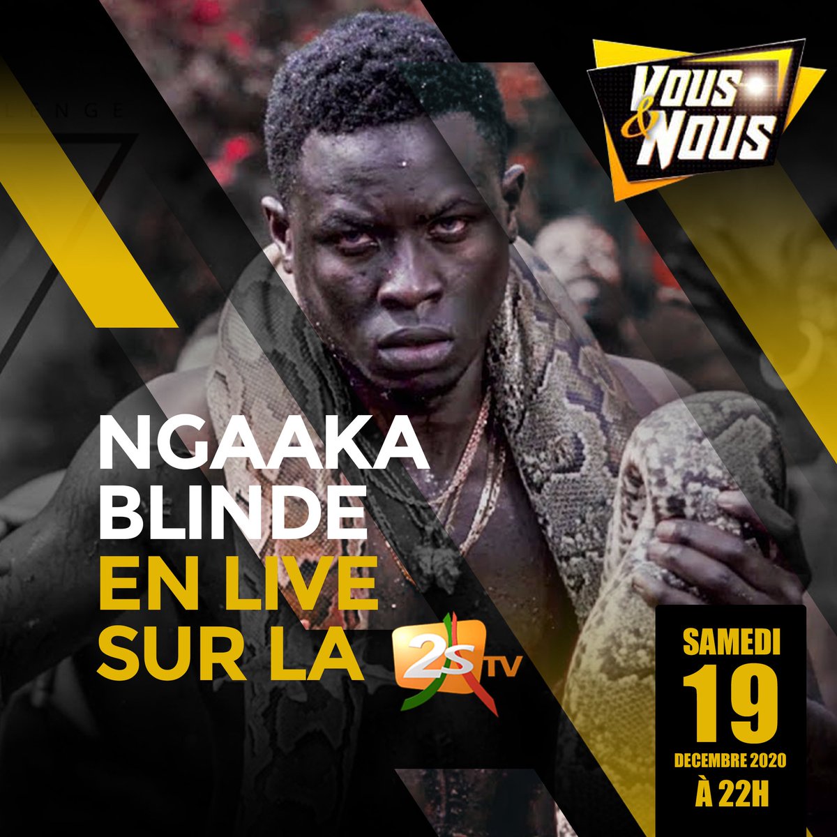 2stvsenegal's tweet photo. Ngaaka Blindé en live dans #vousetnous
Sur la #2stv en direct Ă partir de 22H
#teamintense https://t.co/rWQqoWN6Fx