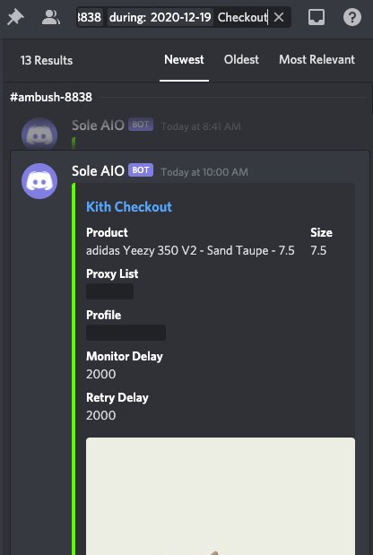 Tyyy, 13 bae sizes

Bots: @soleaio and Kodai

Proxies: @NocturnalProx (@NoctrnalSuccess) and @dashproxies (@dashsuccess)