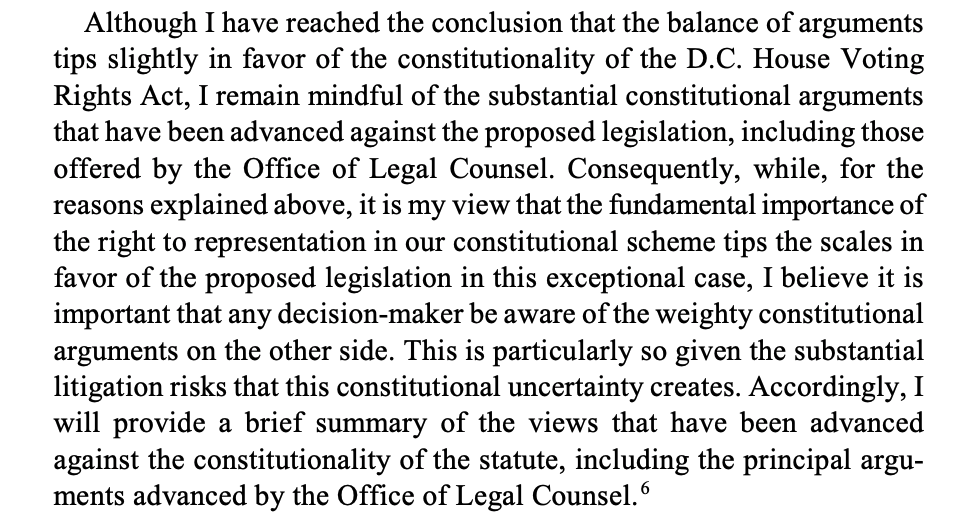 13/ Also, Holder acknowledged legal risk in his analysis: