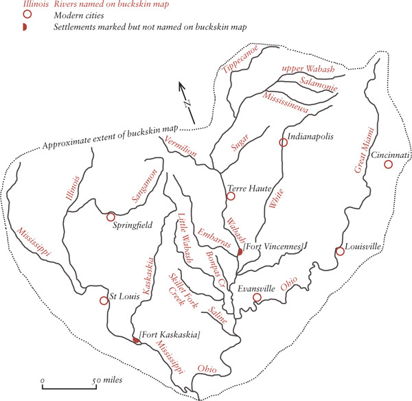 88. North American Buckskin MapThis map represents territory the British won in the Seven Years WarThe deer was killed by a top-notch hunter. Looking at the entry and exit wounds, the musket ball almost certainly pierced the deer's heart