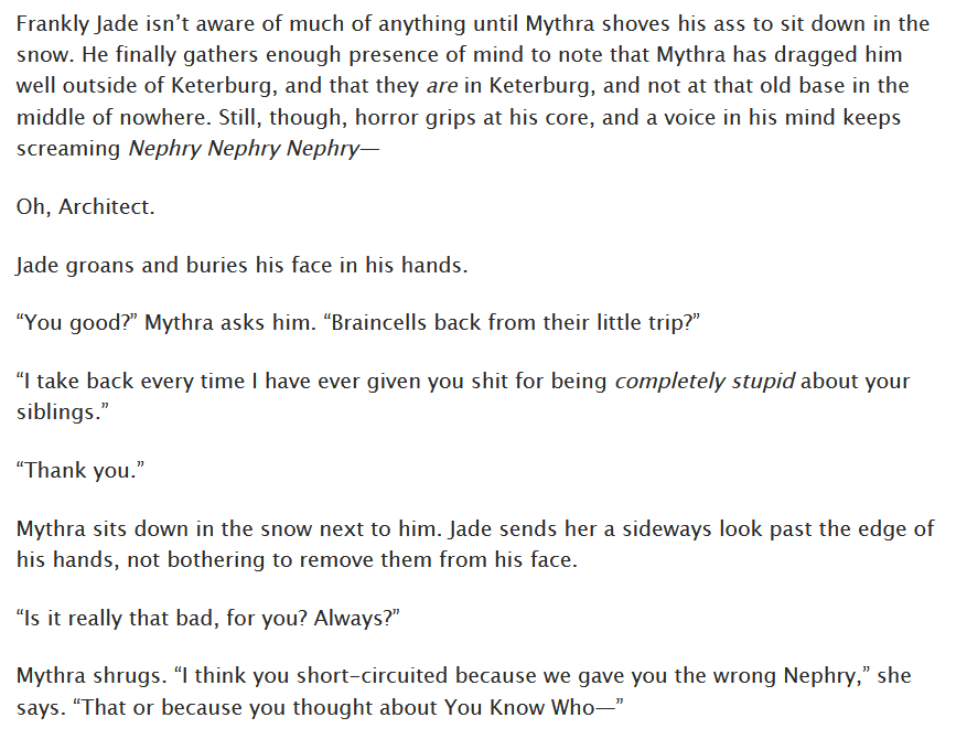  #NeurodivergentWriters hi i'm rar, i have adhd and hyperfixation so strong that i can and will and have written 200k in a year for my very complex AUs (usually focused on exploring unlikely character interactions and/or healing from trauma) https://archiveofourown.org/users/rarmaster/pseuds/rarmaster
