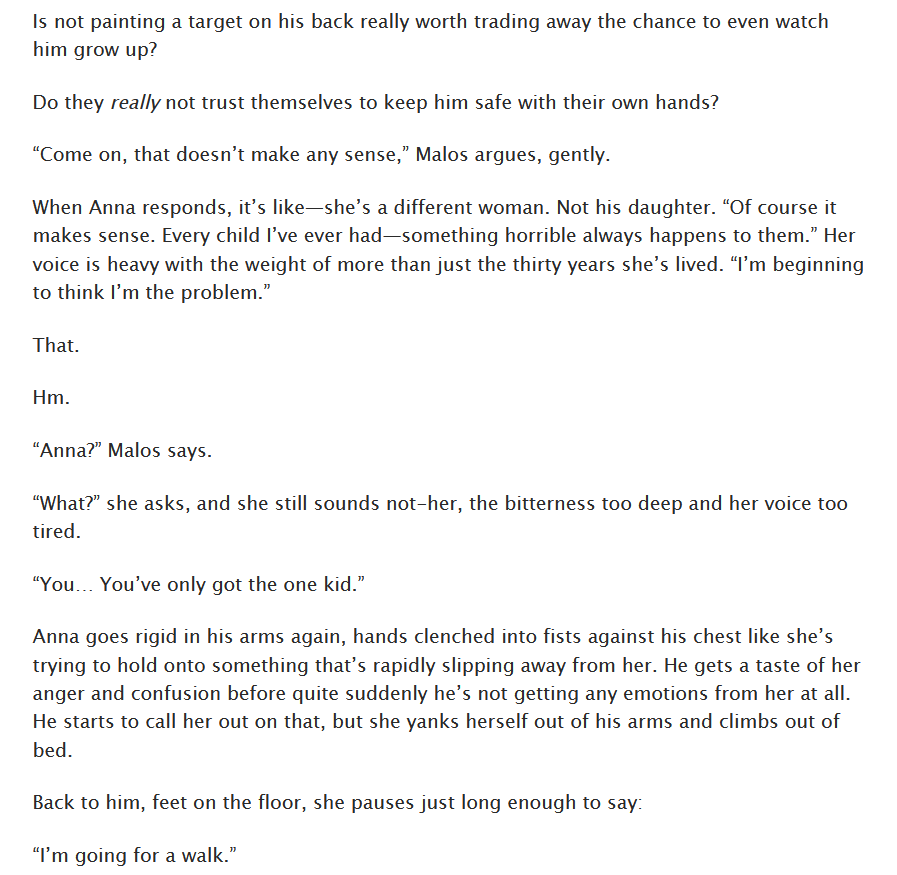 picking just four excerpts was hard but also this one. this one. this one. anna "reincarnation" irving and her dad malos is one of my favorite ywkon bits