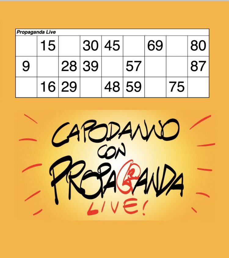 Solo voi <a href="/welikeduel/">Propaganda Live</a> potevate convincermi a giocare a tombola a capodanno! #propagandalive #propagandatombola