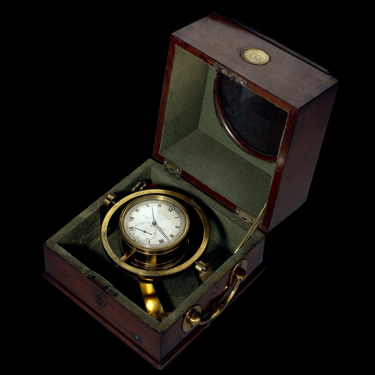 91. Ship's Chronometer from HMS BeagleThese chronometers allowed sailors to keep time on shipsThis was useful for comparing local high noon with the clock, allowing them to calculate how far west or east they were