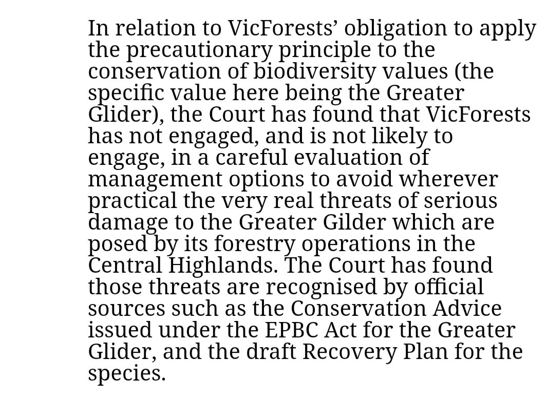 May 2020 #1This is big: the Federal Court hands down its judgement in the Leadbeater's case, finding that VicForests is failing to apply the precautionary principle in assessing the harm done by its logging operations. So it has been breaking the federal EPBC Act.
